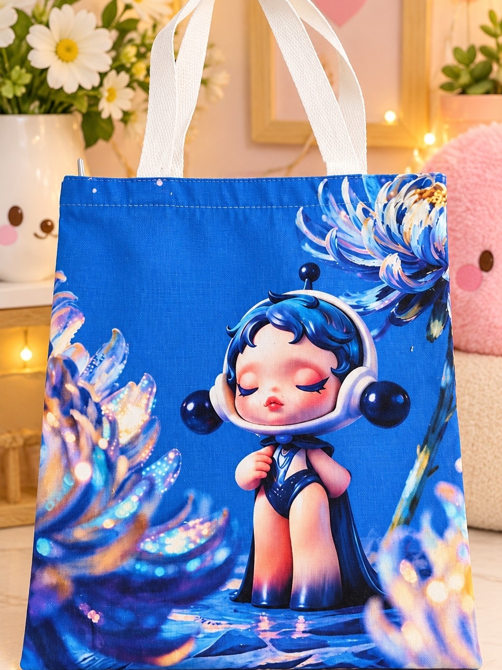 Blue Doll Tote